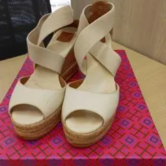 TORY BURCH 에스파드리유 웨지 솔 샌들
