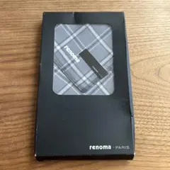 renoma PARIS ハンカチ グレー チェック柄