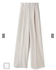 センタープレスワイドタックロングパンツ[gm615]Lサイズ