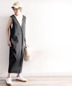 【再値下げ】クラシカルエルフ 2wayコットンリネンジャンパースカート