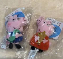 ペッパピッグ　ジョージ　ぬいぐるみキーホルダー セット