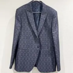 エトロ テーラードジャケット ETRO サイズ54 ブルー 青 柄