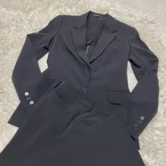 theory ブラック パンツスーツ 上下セット　セットアップ　無地　冠婚葬祭