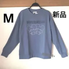 [新品]ポケモンワッカネズミプルオーバートレーナー青M◆トレーナーアベイル裏起毛