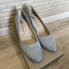 oriental traffic スエード パンプス ブルー　箱付き