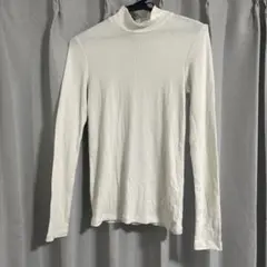 UNIQLO ホワイト リブ 長袖 トップス