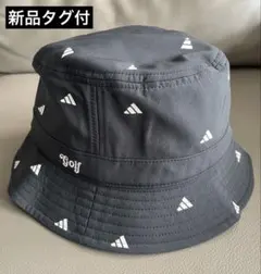 新品タグ付⛳️アディダスゴルフ　BOSプリント　バスケットハット　レディース