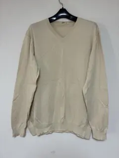 UNIQLO ユニクロ Vネックセーター ベージュ XL