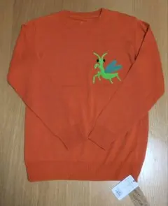 新品タグ付き　大人も！さがら刺繍かまきりくんニット　インセクトコレクション