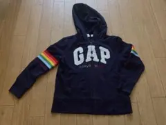 GAP ジップアップパーカー ネイビー レインボー