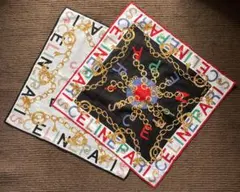 CELINE チェーンモチーフ 大判ハンカチ　２枚