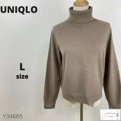 美品 UNIQLO ユニクロ ニット セーター トップス タートルネック L