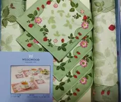 WEDGWOOD ストロベリー刺繍コースターセット