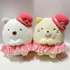 すみっコぐらし　さくらぬいぐるみ　しろくま ねこ ２種セット