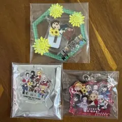 鬼滅の刃 ニジゲンノモリ ネオンアクリルキーホルダー アクスタ　3点セット