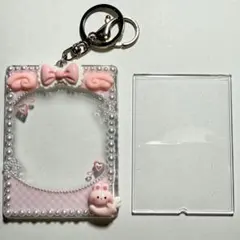 ピンクリボンとうさぎ　トレカケース