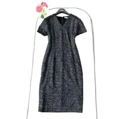 極美品‼️【エポカEPOCA】ラインが美しいVネック 半袖 ワンピース