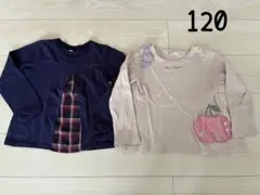 長袖カットソー 120 2枚セット anyFAM