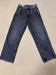 ZARA ダークグレー ワイドレッグデニム