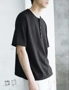 lidnm リドム　Wool Jersey Henley T-Shirtのサムネイル