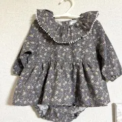 【週末限定お値下げ】(美品)PAIR MANON(80) 花柄ロンパース