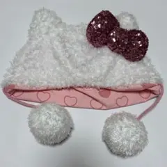 ユニバ ハロー キティ USJ ファンキャップ 白