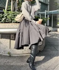 snidel Sustainableミドルボリュームスカート