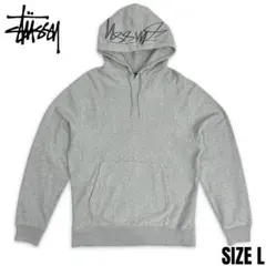 STUSSY (ステューシー) プルオーバー 長袖 スウェットパーカー 灰 M