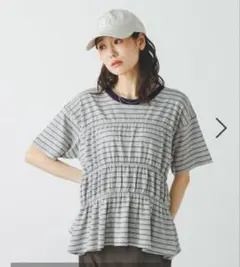 グローバルワーク シャーリングボーダーT 杢グレーL