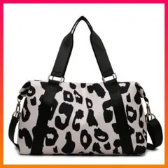 ヒョウ柄 ボストンバッグ ショルダー トラベル レオパード ピンク 黒 旅行