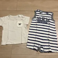 ベビー　服　半袖　タンクトップ　ロンパース　Tシャツ　60〜70cm 2枚セット