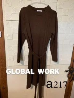 匿名発送☆GLOBAL WORK♡レディース♡ニット長袖ワンピース　F