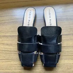 ファビオルスコーニグルカミュールサンダルフラットレザー