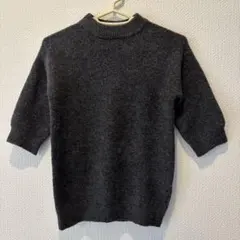 ダークグレー 七分袖セーター