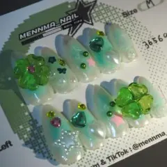#07☆クローバーネイル 女児ネイル /おまけ付き