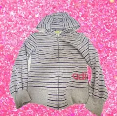 adidas ストライプ ジップパーカー　y2k