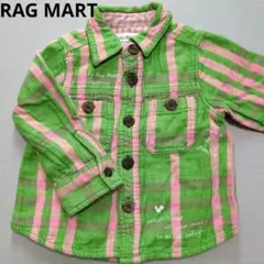 RAG MART チェックシャツ 90cm グリーン