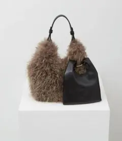 LOWELLthings ロウェルシングス＊ファーショルダーバッグ＊モカ