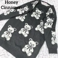 ♡美品♡Honey Cinnamon テディベア ニットワンピース総柄チュニック
