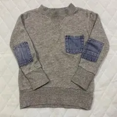 OCEAN&GROUND トレーナー グレー スウェット 100 肘当て付き