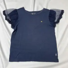 kate spade ケイトスペードネイビー Tシャツ 130cmフリル袖