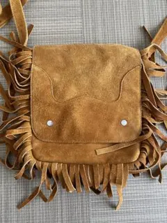 フリンジバッグ スエード調