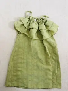 新品　PAIRMANON ◆ライトグリーン フリルワンピース