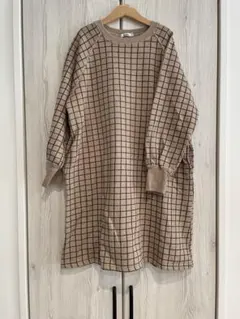 PAIR MANON チェック柄 長袖ワンピース⭐︎裏起毛