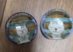 猫デザイン　陶器製　箸置き　2個セット