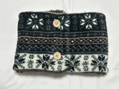 フリース ネックウォーマー 雪の結晶柄