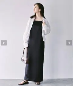 IENA endo.ダブルサテンキャミワンピース　36