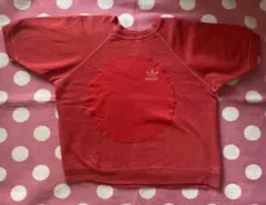 古着リメイクadidas レッド スウェット トレーナー