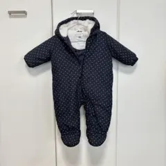 【美品】プチバトー　星柄　カバーオール　中綿ダウン　ジャンプスーツ　12m