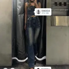 EMODA デニム フレアパンツ セットアップのサムネイル